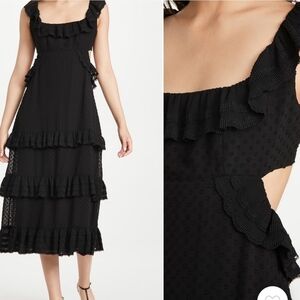 Elegant Black Ruffle Dress